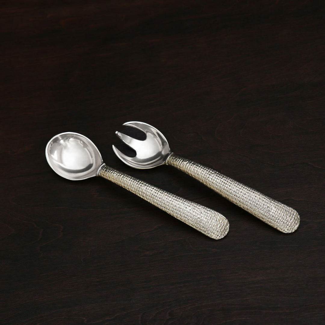 Sierra Modern Tela Salad Servers (Gold)
