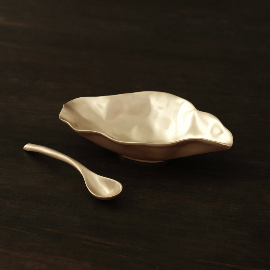 Sierra Modern Maia Medium Bowl with Spoon (Gold)