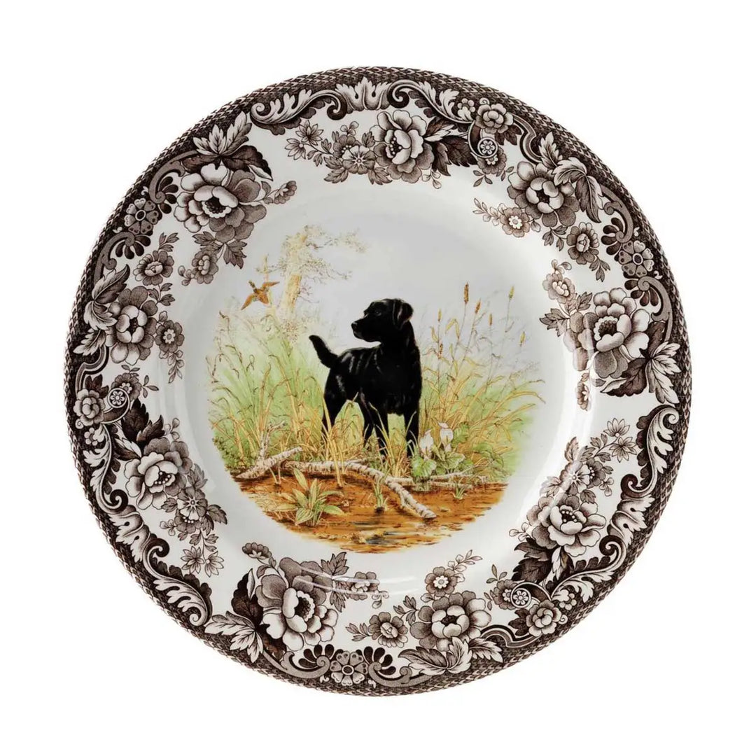 SMP-Woodland Dogs Dinner Plate (Black Labrador Retriever)