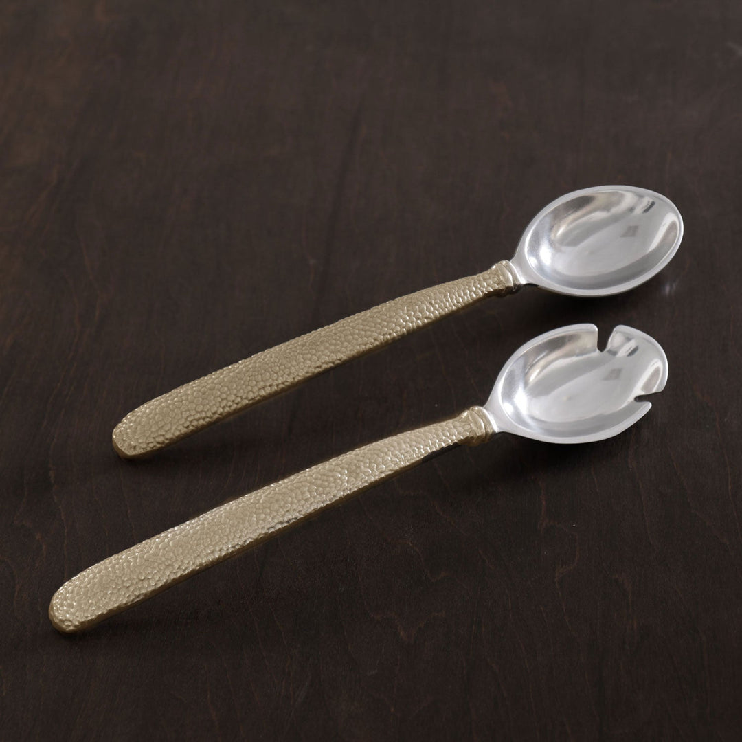 Sierra Modern Georgina Salad Servers (Gold)