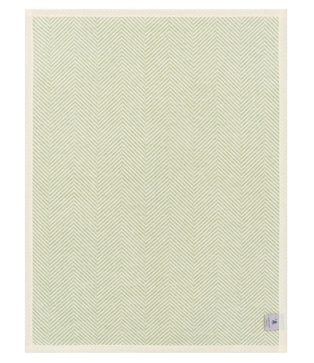 Harborview Herringbone Sprout Green Mini Blanket
