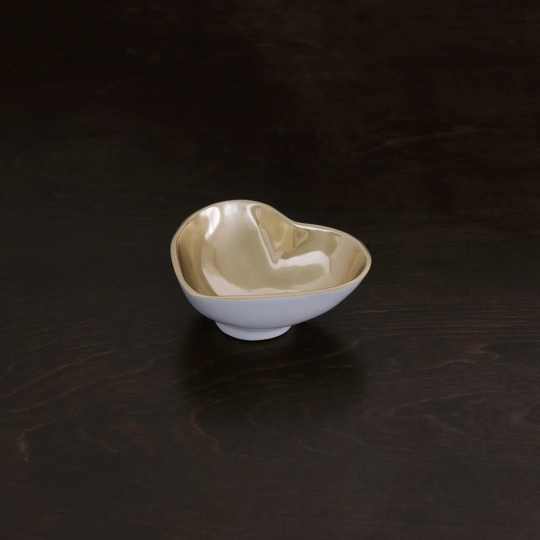 Thanni Heart Mini Bowl (White and Gold)