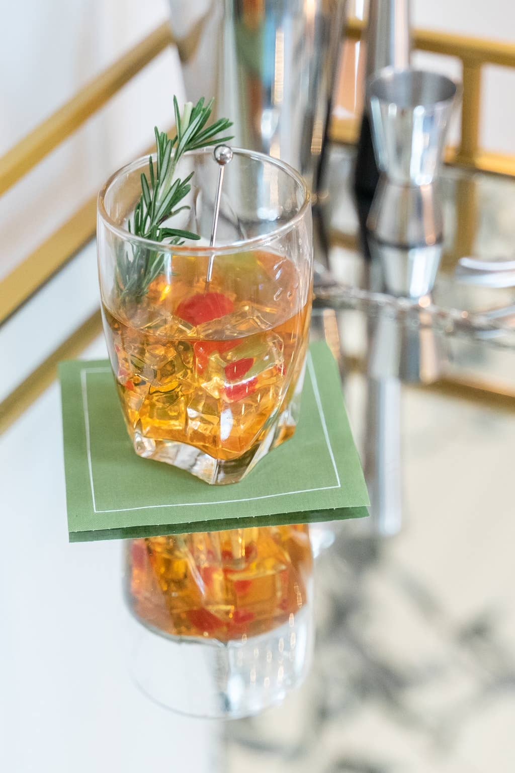 Olive Cocktail Napkin Roll