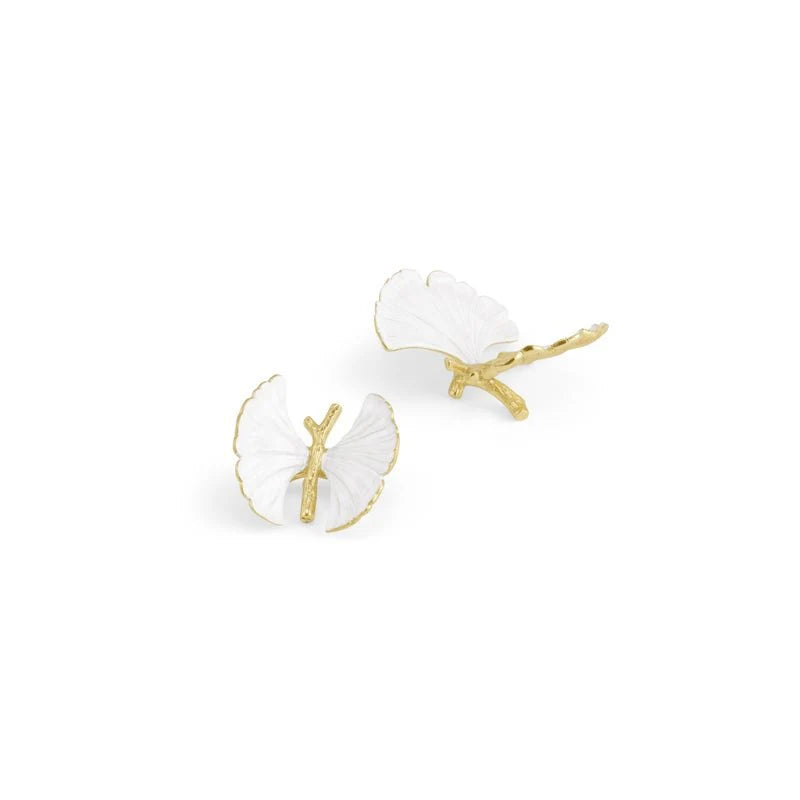 Butterfly Ginkgo Gold Decorative Objects Set of 2