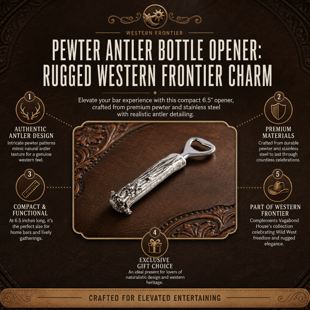 Pewter Antler Bottle Opener