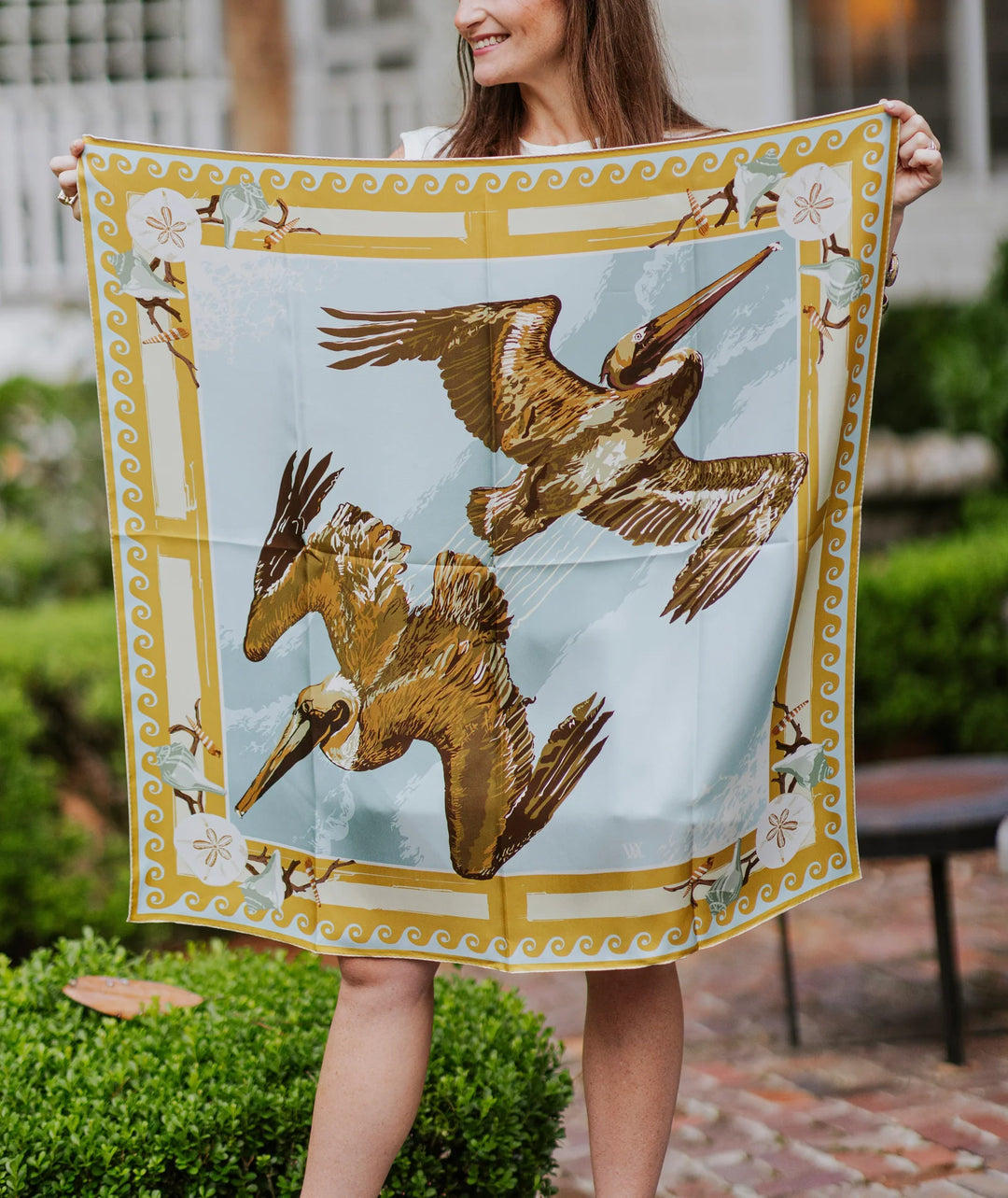 Tide Diver - Double-Sided Silk Scarf
