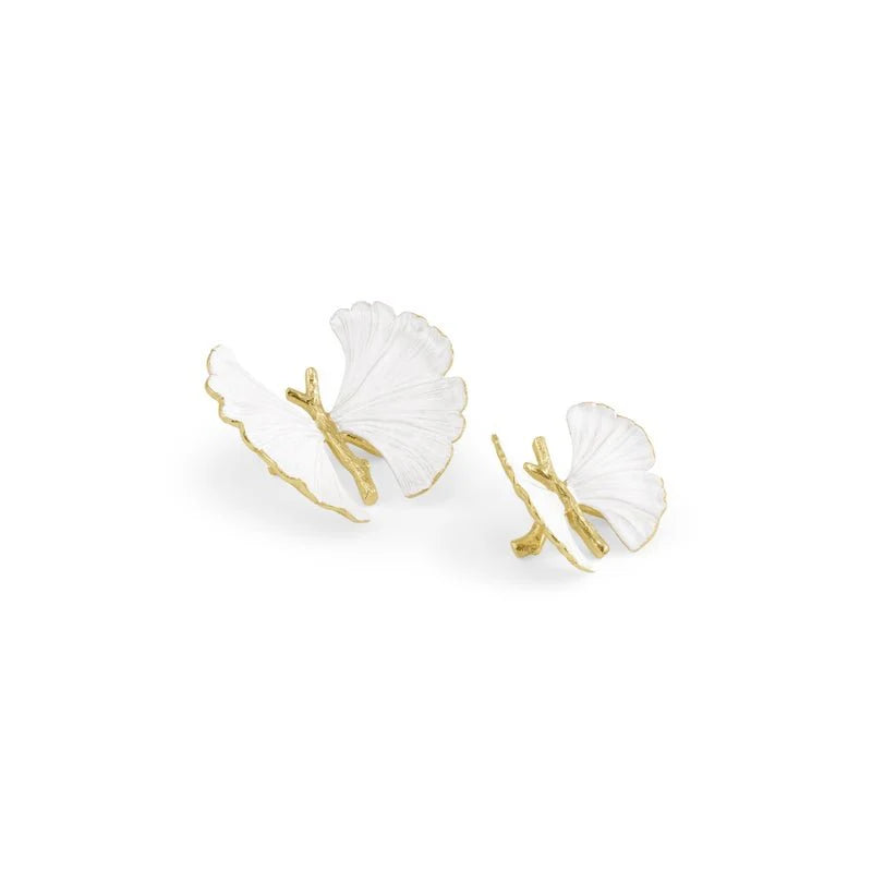Butterfly Ginkgo Gold Decorative Objects Set of 2