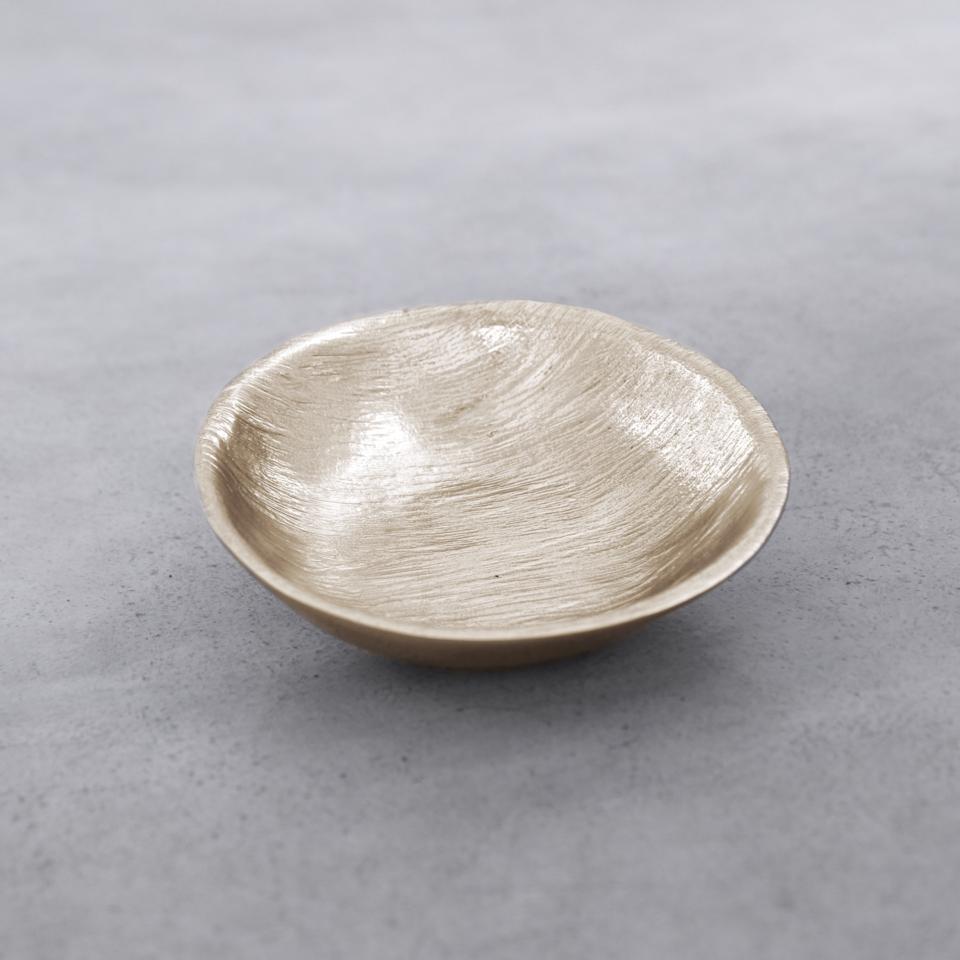Sierra Modern Strie Small Round Bowl (Gold)