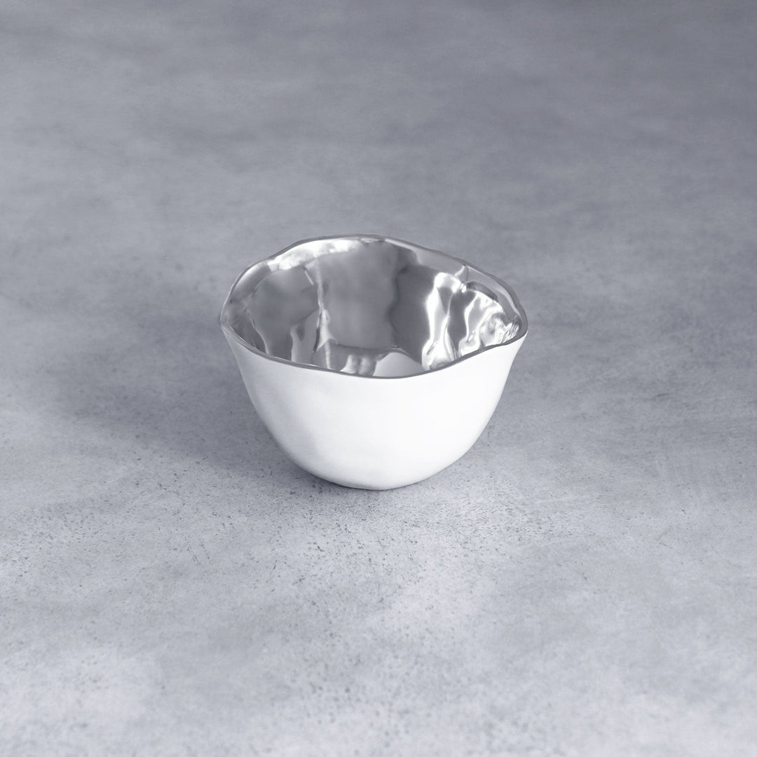 Thanni Osaka Small Bowl (White and Silver)