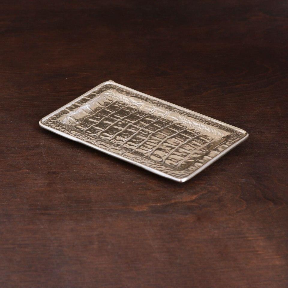 Sierra Modern Croc Luxe Bath Small Tray (Gold)