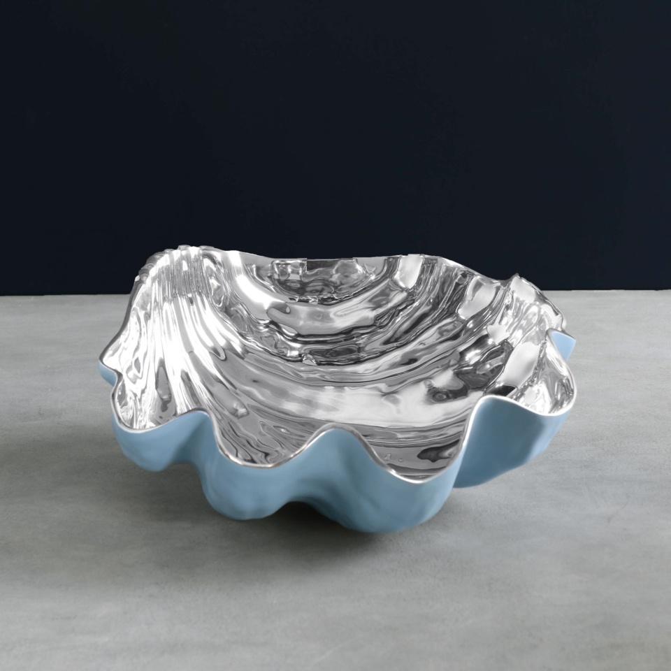 Thanni Shell Large Bowl (Blue and Silver)