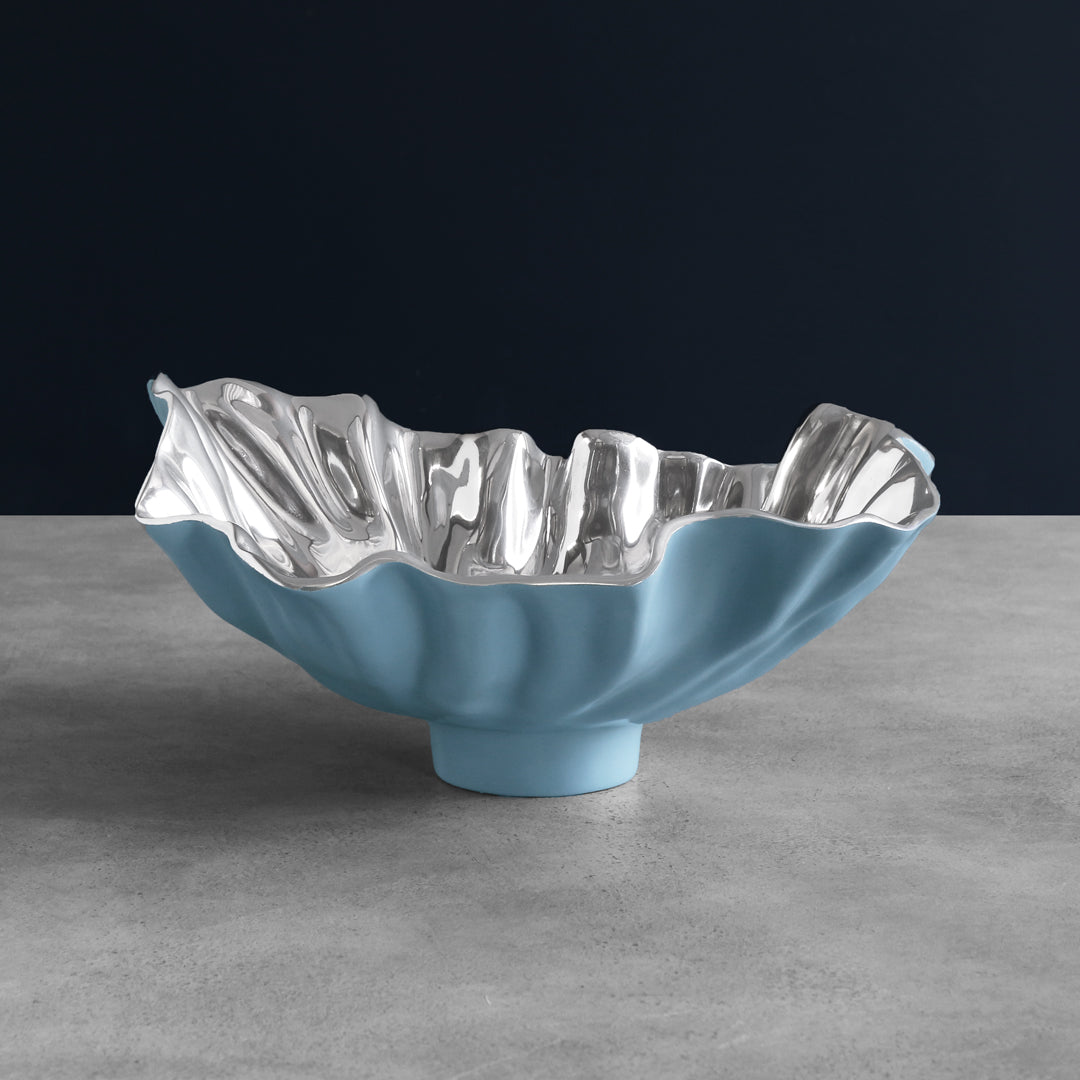 Thanni Bloom Medium Bowl (Blue and Silver)