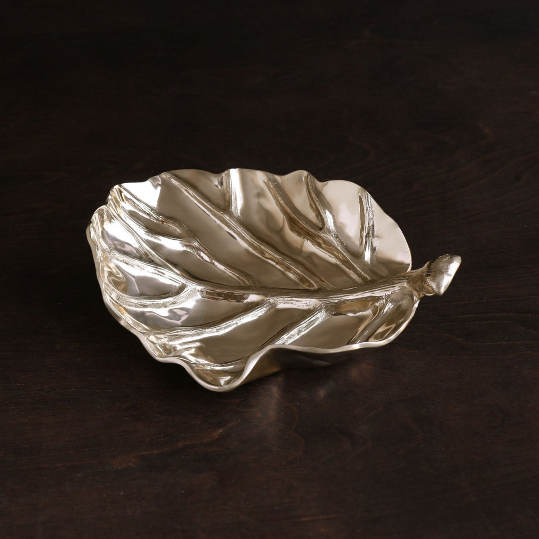 Sierra Modern Foglia Leaf Small Tray (Gold)