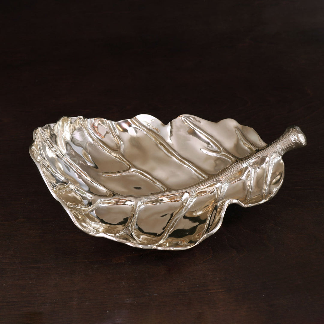 Sierra Modern Foglia Leaf Medium Tray (Gold)