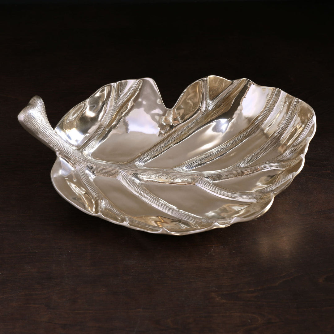 Sierra Modern Foglia Leaf Large Tray (Gold)
