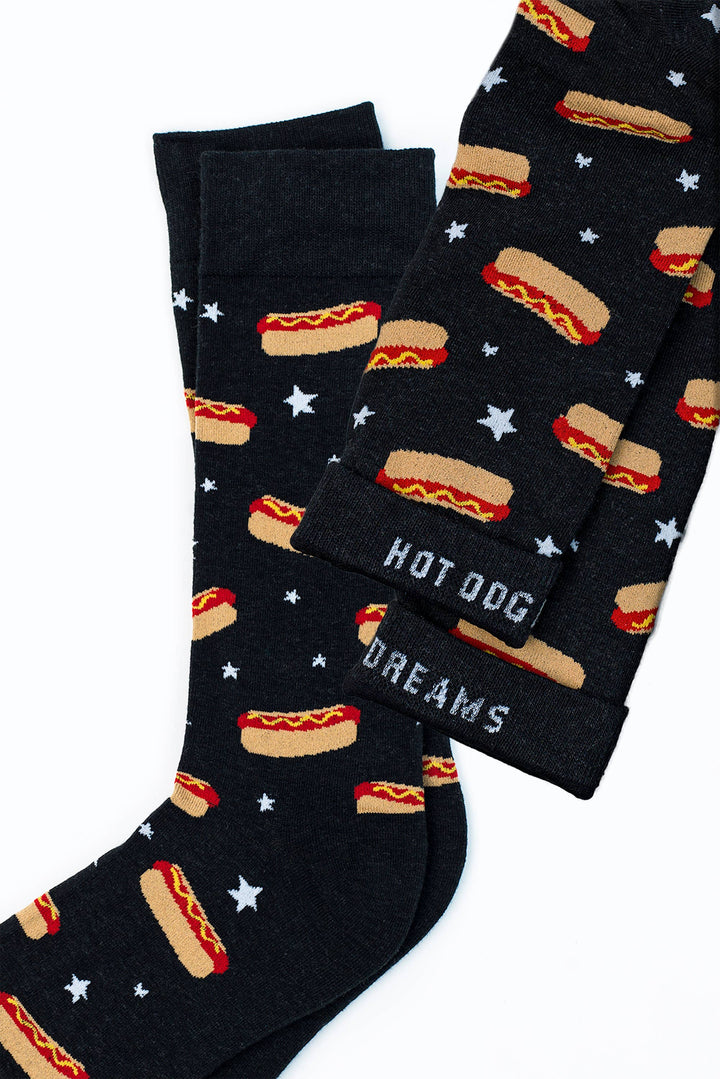 Hot Dog Dreams Carded Cotton Sock by Alynn