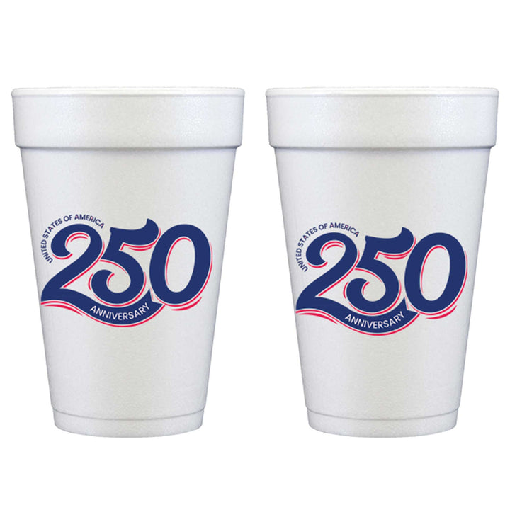 USA 250 Foam Cup 10 Pack