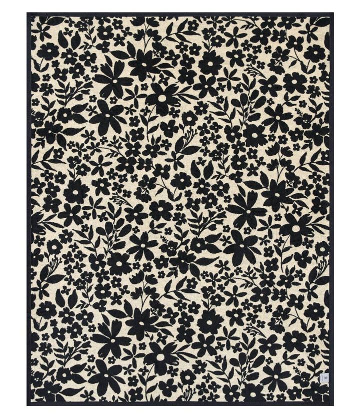 Midnight Floral Blanket
