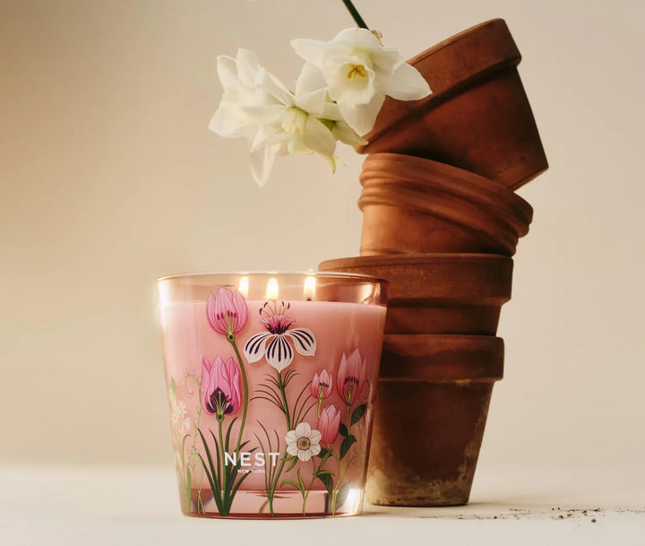 Himalayan Salt & Rosewater Decorative 3-Wick Candle