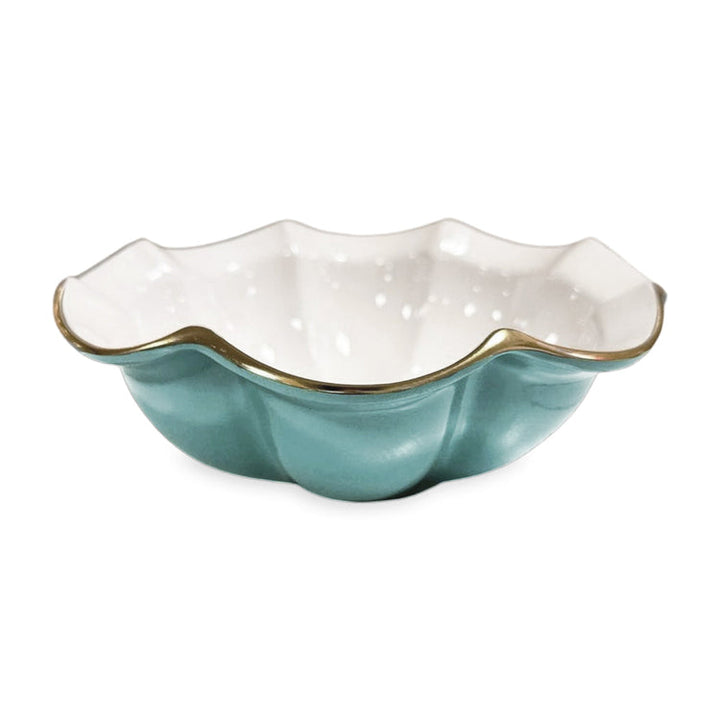 Encanto Devon Medium Bowl (Turquoise And White)