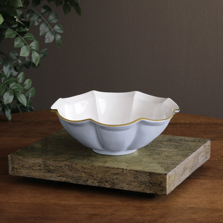 Encanto Devon Large Bowl (Periwinkle And White)