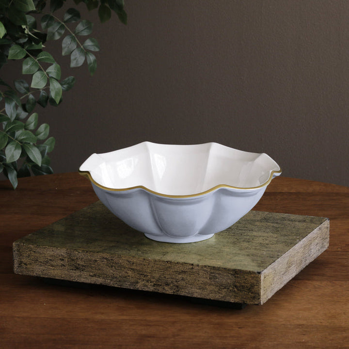 Encanto Devon Large Bowl (Periwinkle And White)