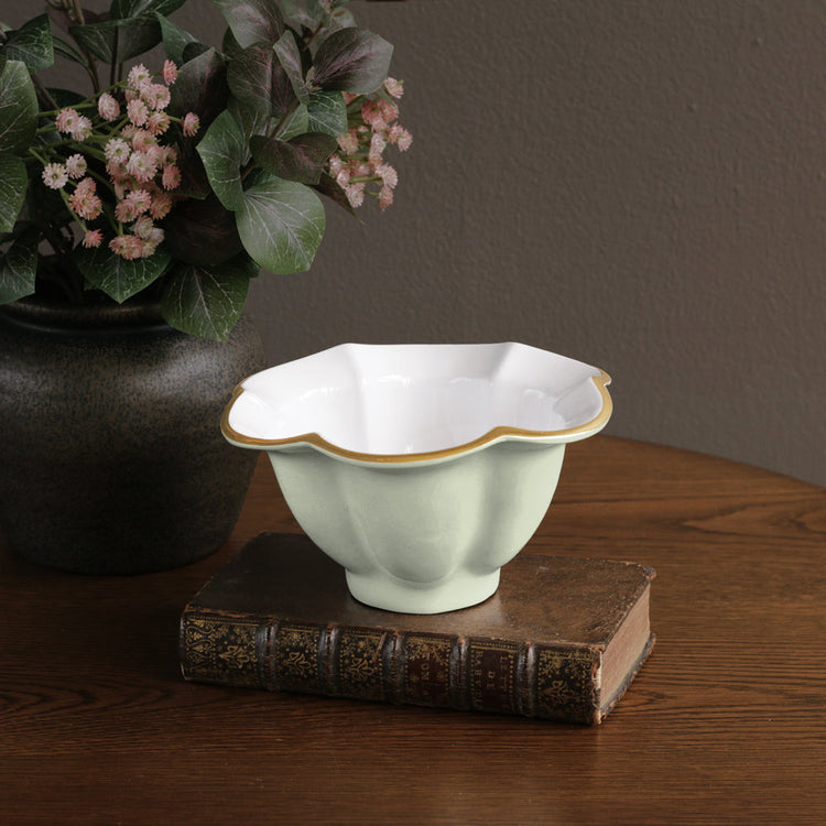 Encanto Devon Small Bowl (Pistachio And White)