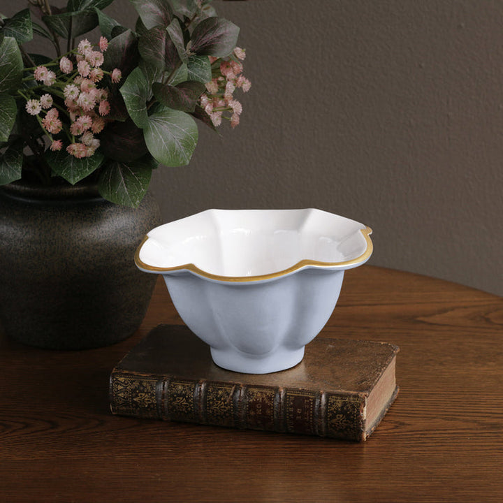 Encanto Devon Small Bowl (Periwinkle And White )
