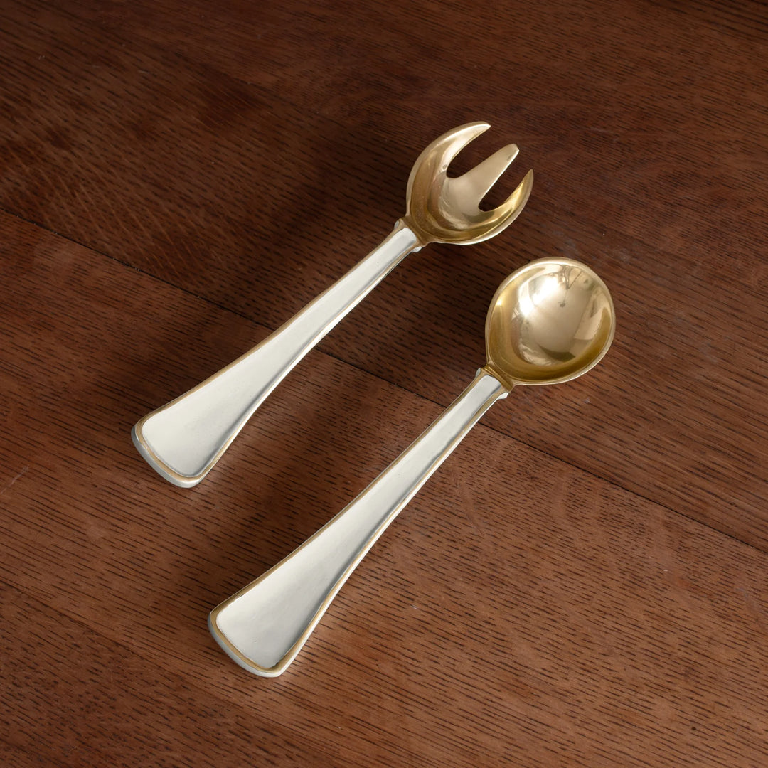 Encanto Soho Salad Servers (Cream)