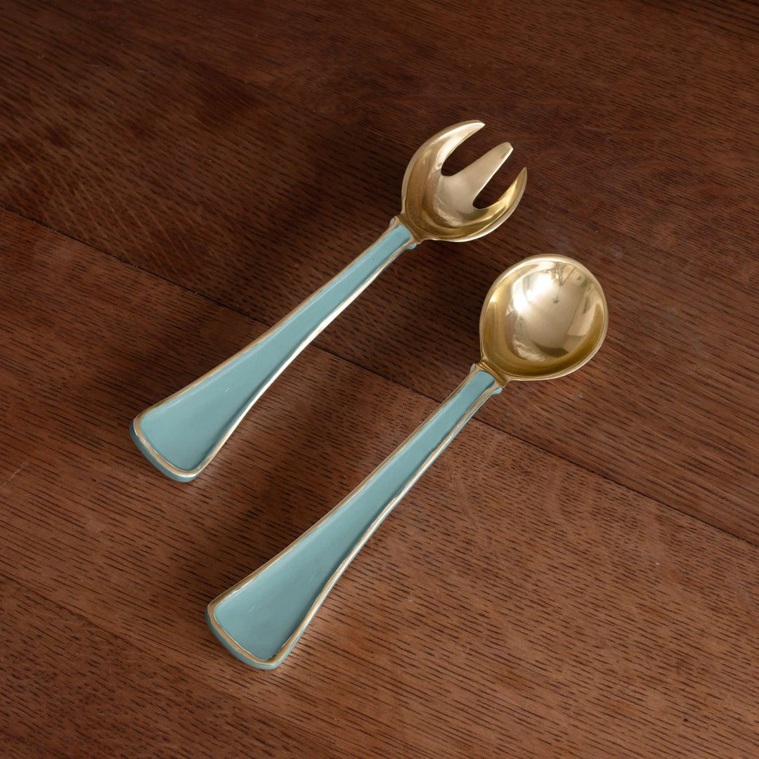 Encanto Soho Salad Servers (Turquoise)