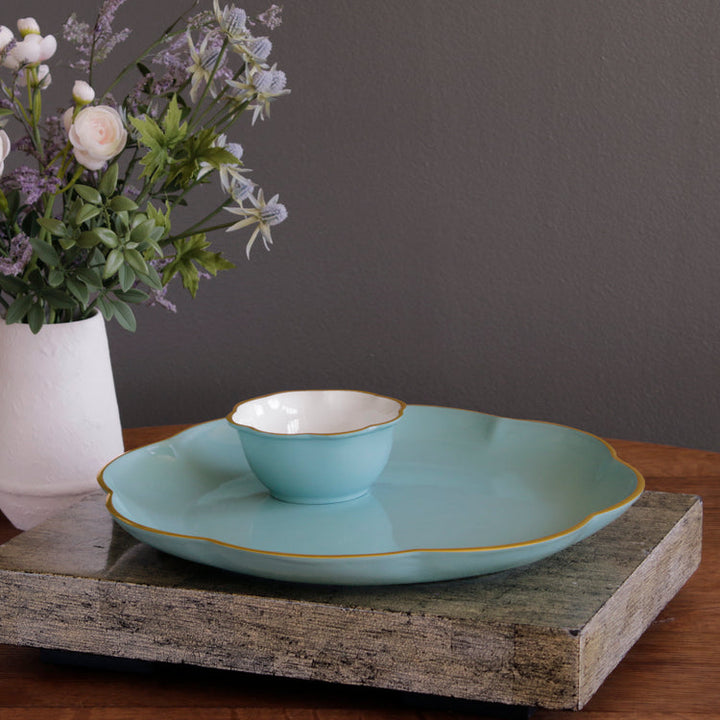 Encanto Devon Chip And Dip (Turquoise)