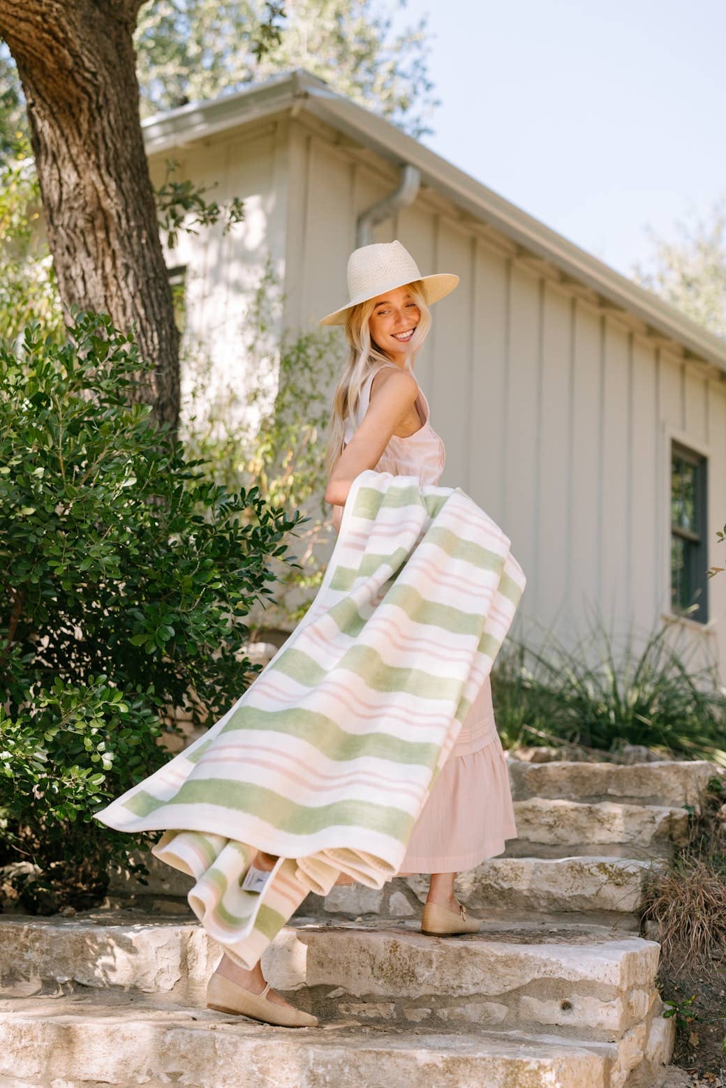 Watercolor Stripe Blanket