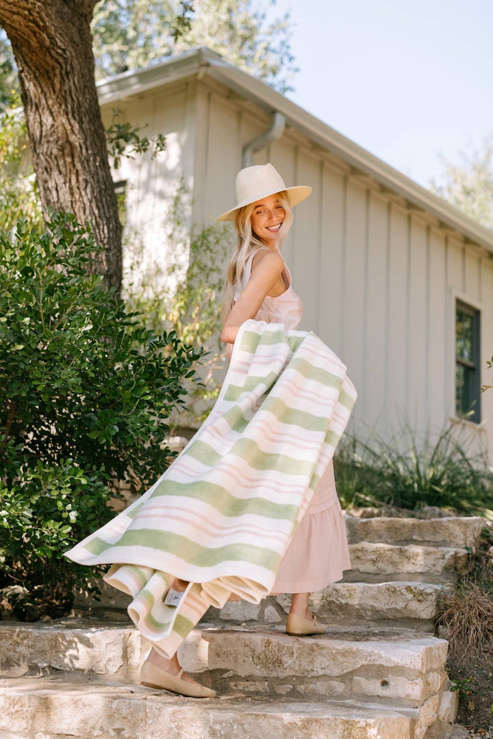 Watercolor Stripe Blanket