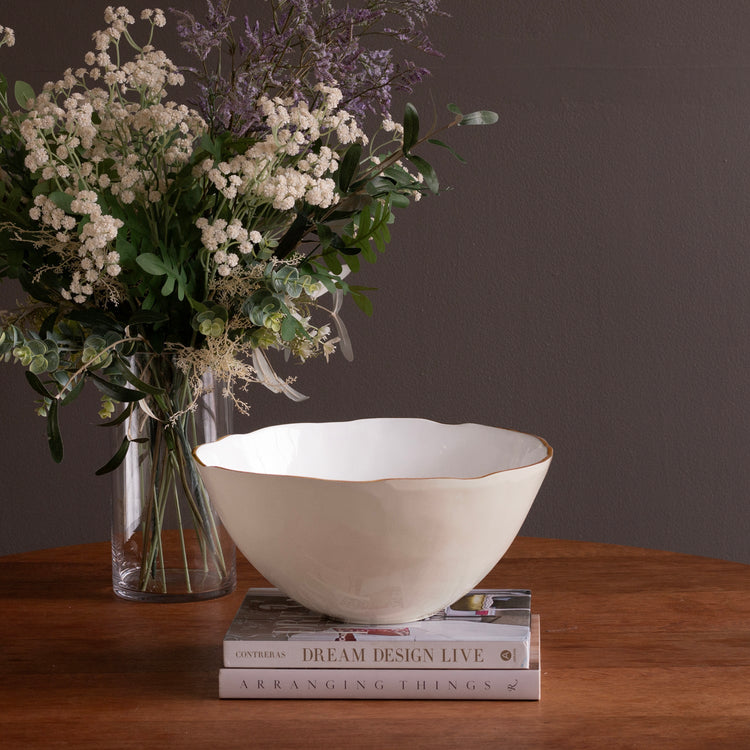 Encanto Demeter Large Bowl (Cream And White)