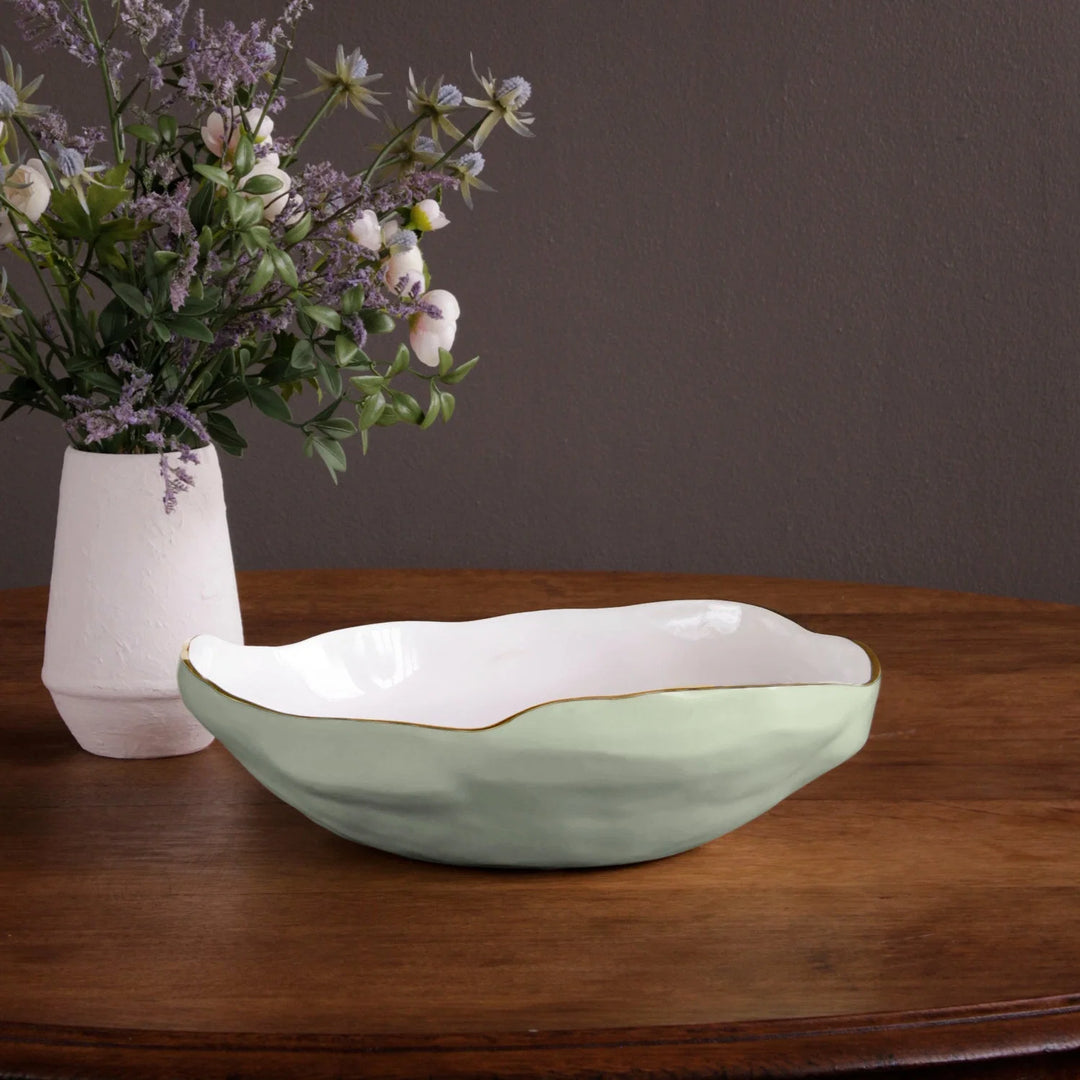 Encanto Nuevo Large Bowl (Pistachio And White)