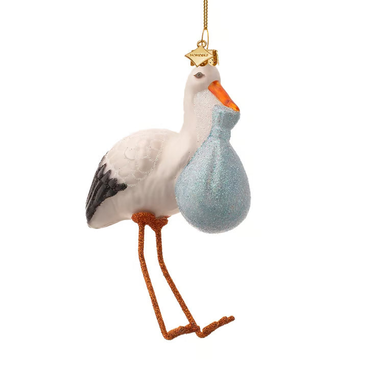 Stork With Blue Baby