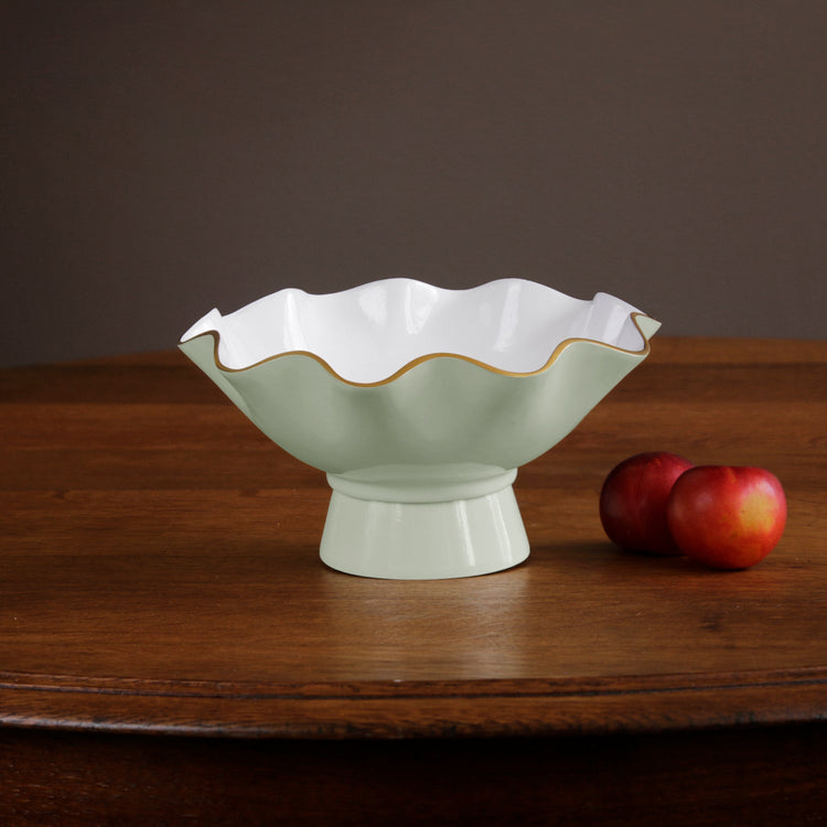 Encanto Carola Small Pedestal (Pistachio And White)