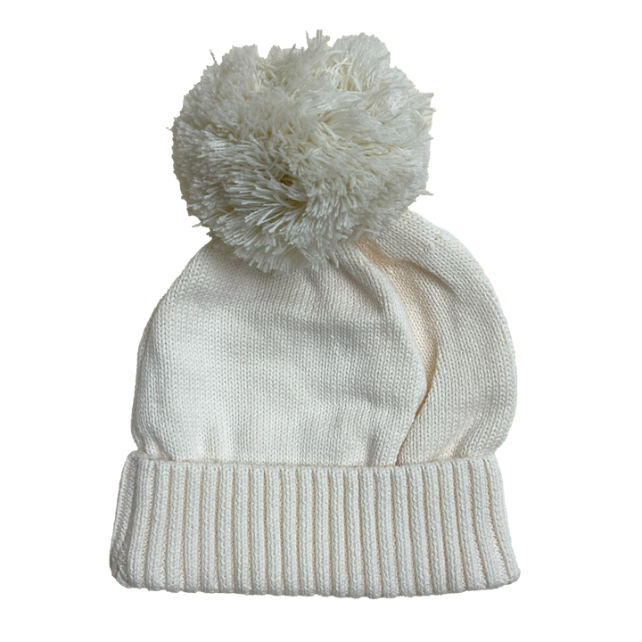 Luna + Luca Pom Beanie - Cream