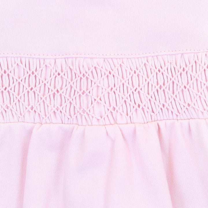 Newborn Baby Girl Pink Smocked Footie - Soft Pima Cotton