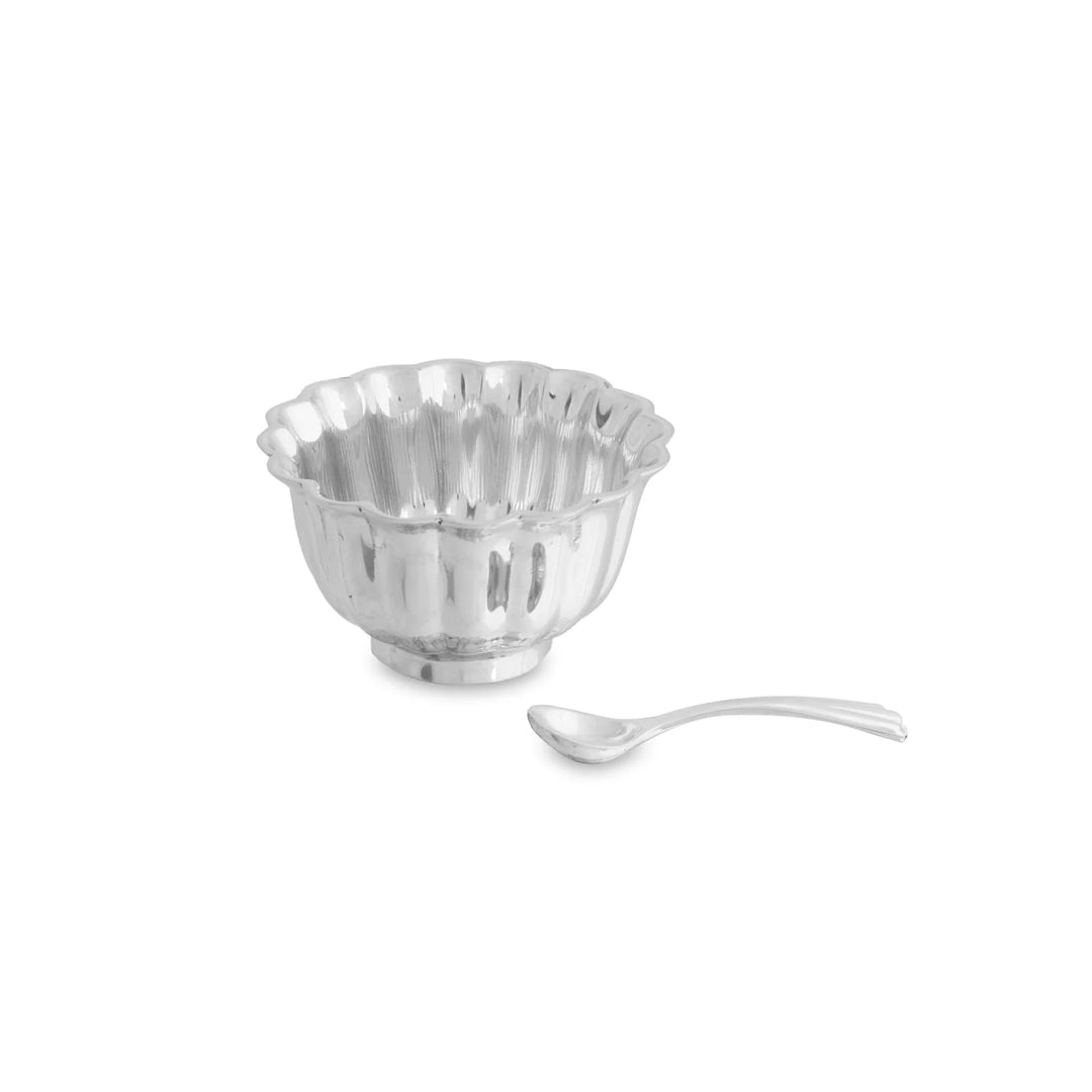 Vintage Fluted Mini Bowl with Spoon
