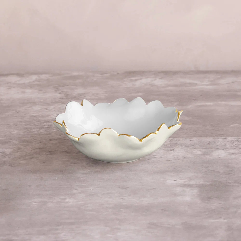 ENCANTO Colette Mini Round Bowl  (Cream and White)