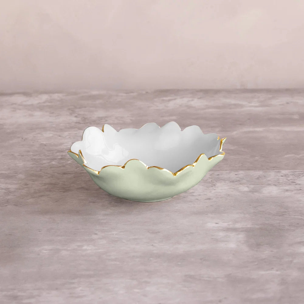 ENCANTO Colette Mini Round Bowl  (Pistachio and White)