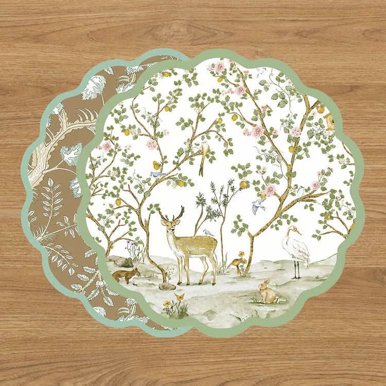 VIDA Forest Animals and Branches Reversible Placemat Set