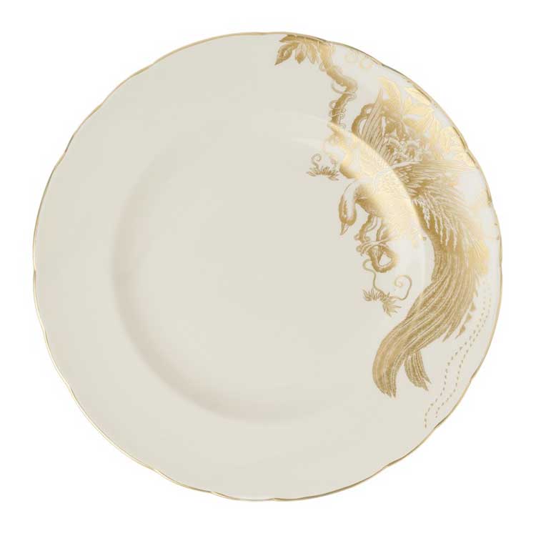 Aves - Gold Motif  Dinner Plate
