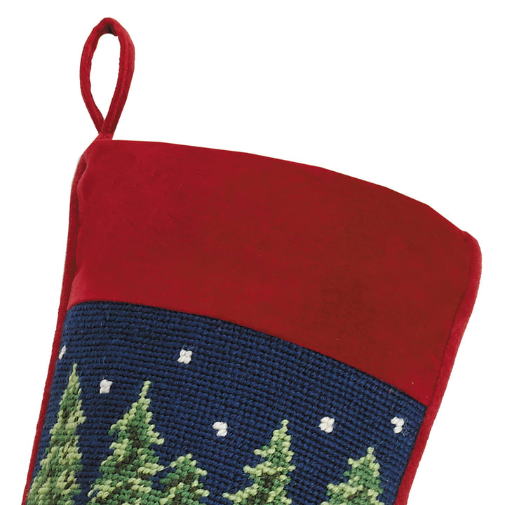 Santa Sleigh Needlepoint Stocking