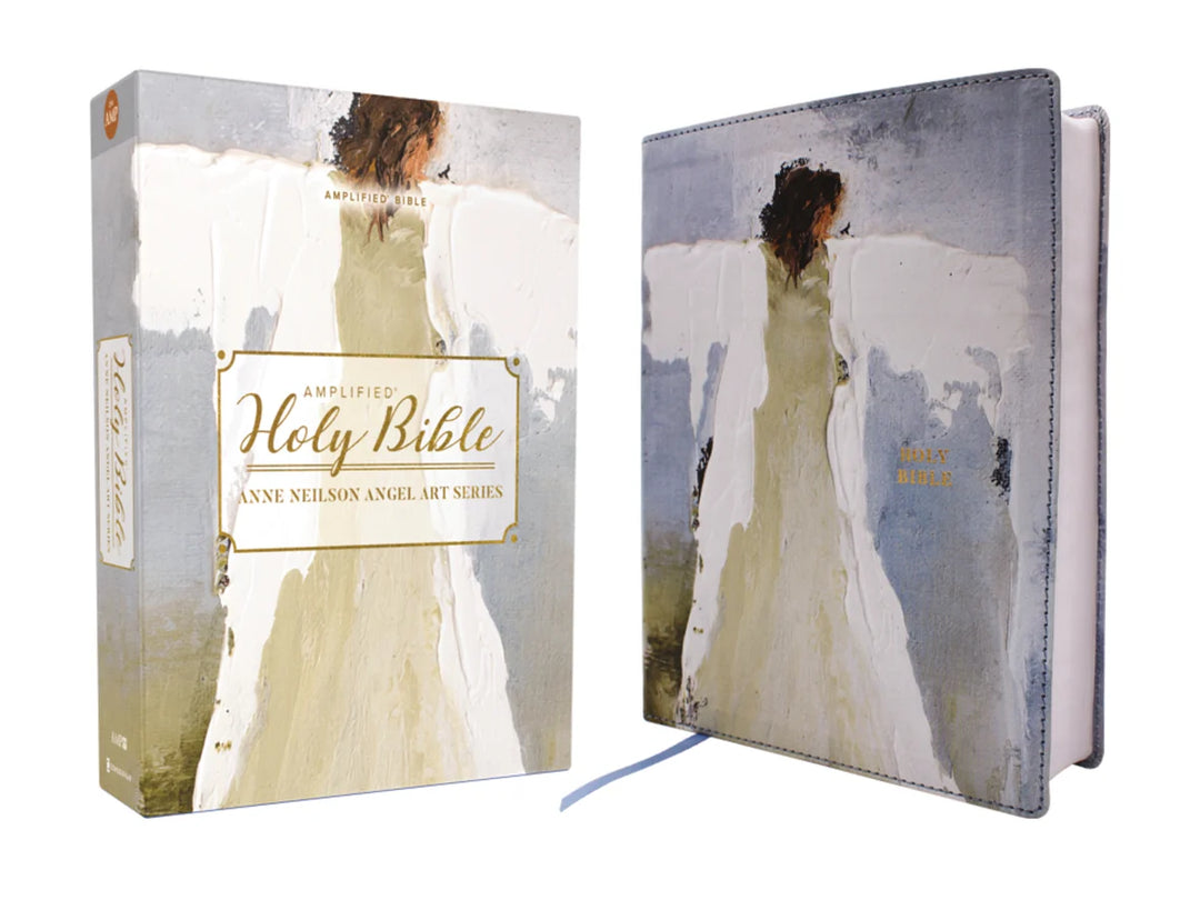 Amplified Holy Bible, Anne Neilson Angel Art Series - Light Blue