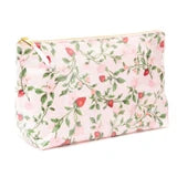 Botanical Berry Clear Coated Travel Cosmetic Case
