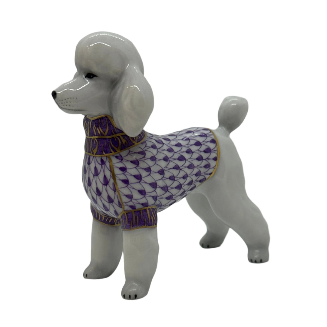 Toy Poodle in Lavender by Herend