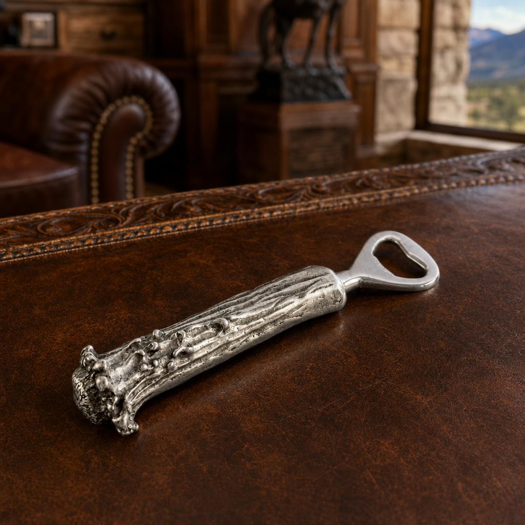 Pewter Antler Bottle Opener