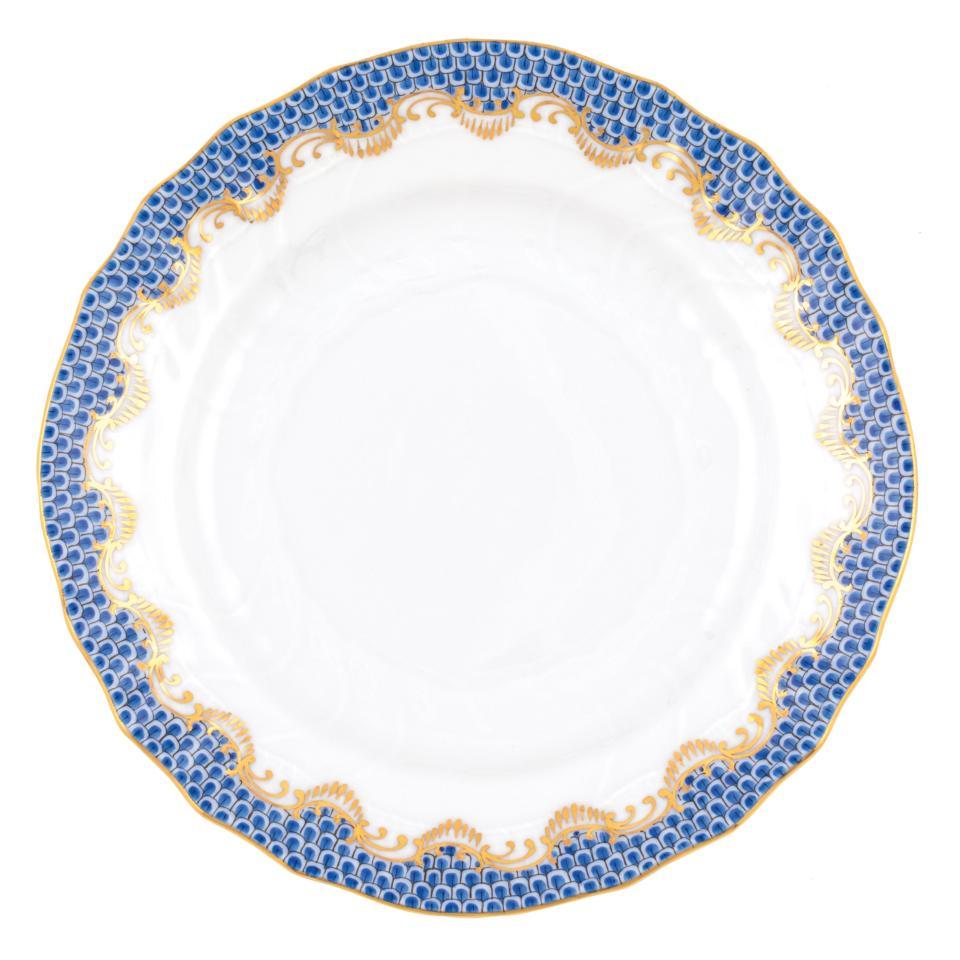 Fish Scale Blue Bread And Butter Plate